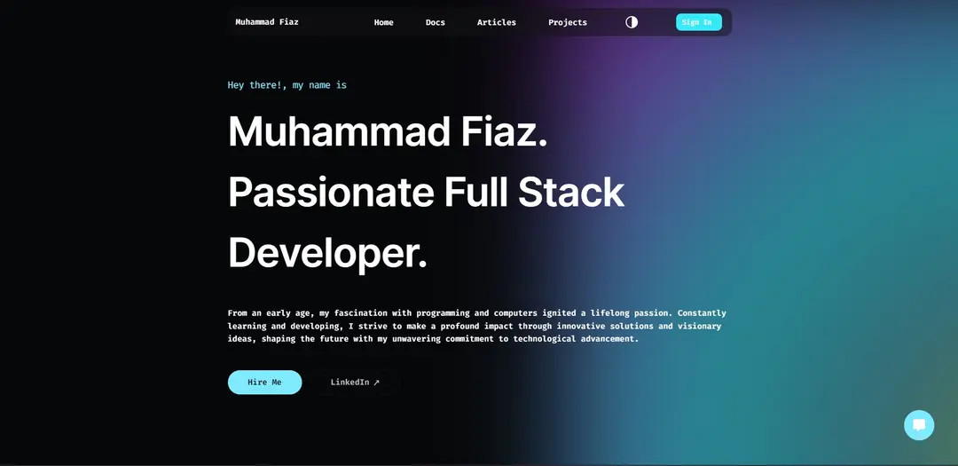 Portfolio Website | Muhammad Fiaz